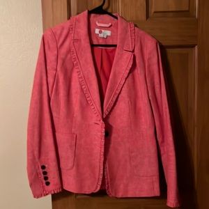 Boden Blazer Red with Ruffle Detail Size 8